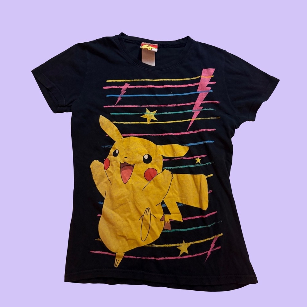Y2K Pokemon Pikachu Graphic Baby Tee Short Sleeve T-Shirt Scene #17
